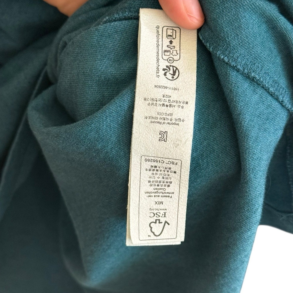 Allbirds Teal Blue Organic Cotton Soft Merino Wool Pullover Long Sleeve XXL #405 - Picture 8 of 10